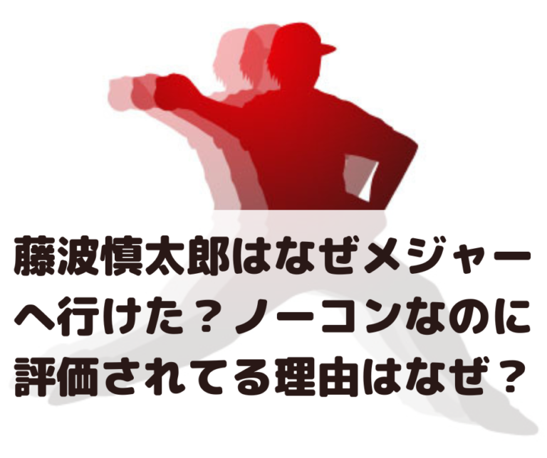 藤波慎太郎はなぜメジャーへ行けた？ノーコンなのに評価されてる理由はなぜ？